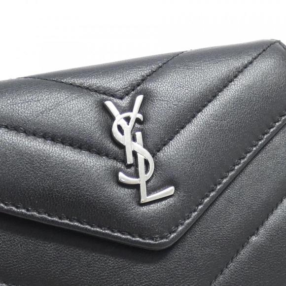 SAINT LAURENT Black Lambskin Leather Wallet 504965 0J406 - Picture 4 of 9